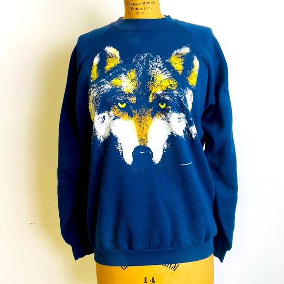 Fruit of the Loom Tops - Vintage Wildside LA Wolf Sweatshirt, 1990s Sweatshirt, XL Wolf Sweatshirt